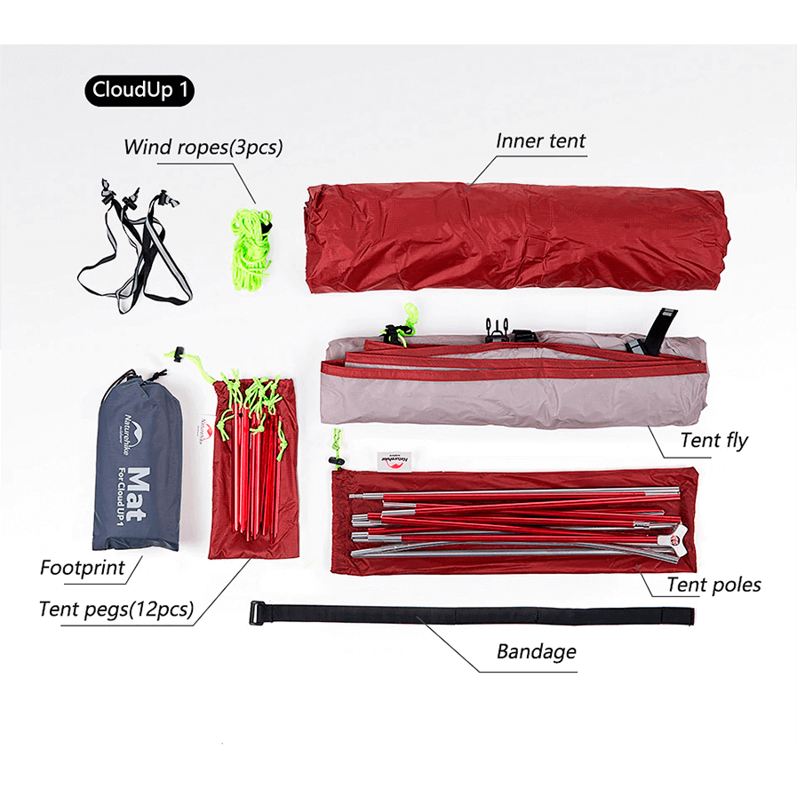 cloud up 1 tent Naturehike Camping Tent (1, 2 or 3 people) – Guma Kayaks